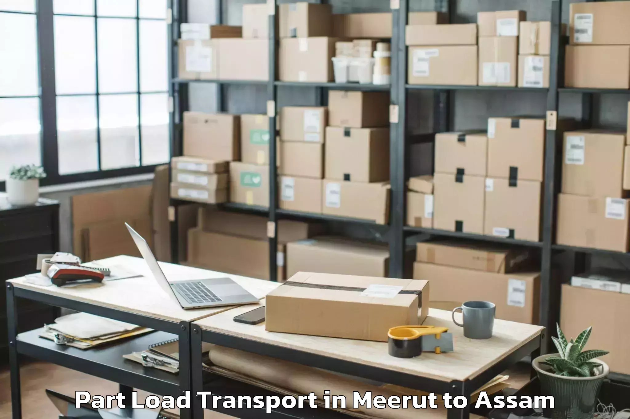 Affordable Meerut to Dibrugarh Part Load Transport